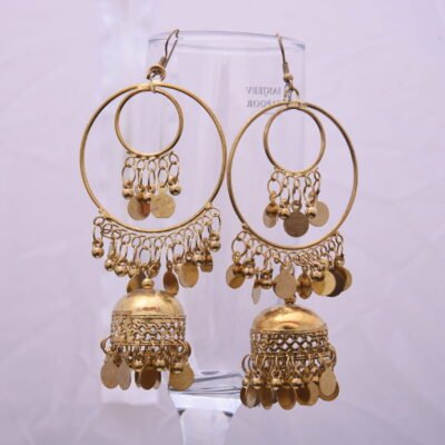 Golden Beautiful Jhoomka Earrings