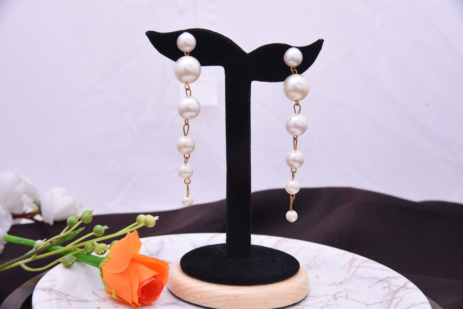 Pearl layered Dangle Earrings